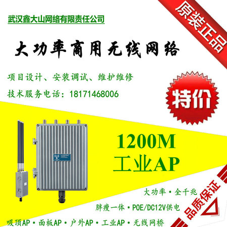 盾® DW-7750AP 1200M 2.4G/5G双频工业AP,选配天线